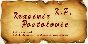 Krasimir Postolović vizit kartica